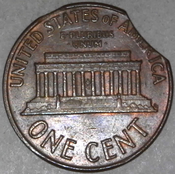 1961-P-Lincoln-Cent-Curved-Clipped-Planchet-And-1961-P-LMC-With-Ragged-Clip